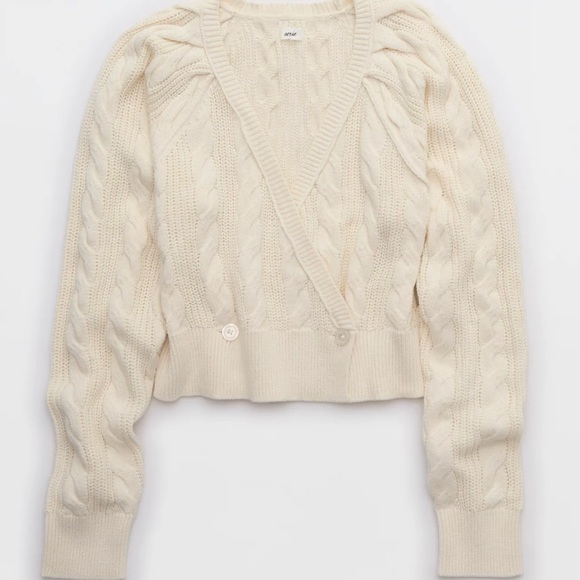Aerie Cable Wrap Cardigan - Picture 2 of 8